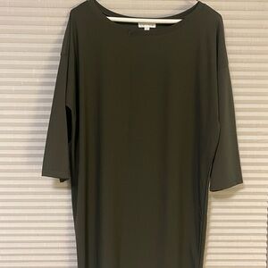 - Olive Green Oversized Dress